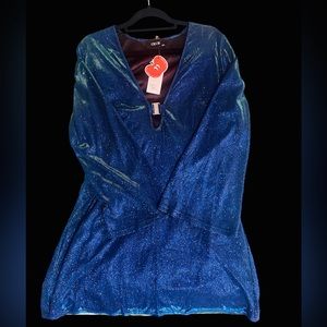 Cider Midnight Blues Sequin Mini Dress Curve & Plus